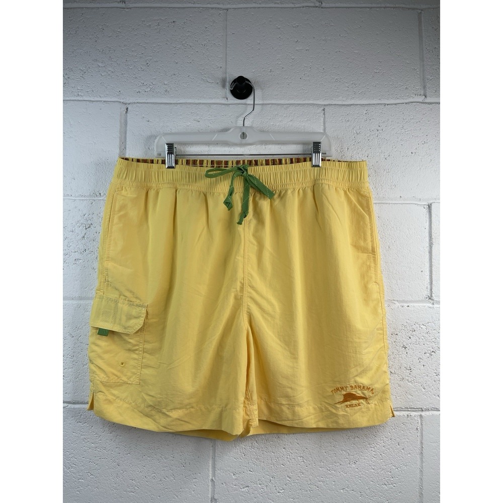 Tommy Bahama Men's Swim Trunks Happy Go Cargo Lemon Grove Beach Embroider Logo